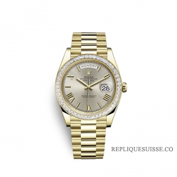 Rolex Day-Date 40 or jaune 18 ct M228398TBR-0006 Cadran argente