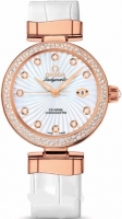 Omega De Ville Ladymatic Dames Blanc MOP Diamant 425.68.34.20.55 Montre Réplique