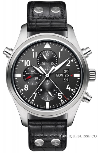 IWC Montre d\'Aviateur Double Chronographe Montre Homme IW377801