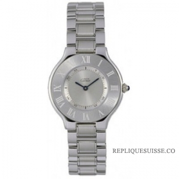 Cartier 21 Must De Inoxydable acier Dames W10109T2 Montre Réplique