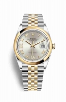 Copie Montre Rolex Datejust 36 Jaune Rolesor Oystersteel Or jaune 18 ct 126203 Argent serti de diamants Cadran m126203-0031