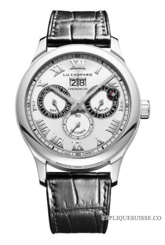 Copie Montre Chopard L.U.C Perpetual Twin Acier inoxydable 168561-3001