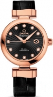 Omega De Ville Ladymatic Dames Rose Or cuir Strap 425.63.34 Montre Réplique