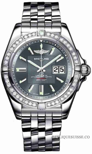 Breitling Galactic 41 Inoxydable acier Diamant Bezel A493 Montre Réplique