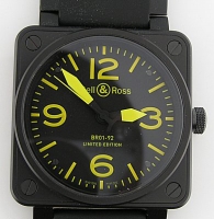 Bell & Ross BR01-92 Carbon Yellow Automatique Hommes Montre Réplique