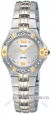 Seiko Coutura Diamant Two-tone acier Dames SXGN26 Montre Réplique