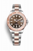 Copie Montre Rolex Yacht-Master 37 Everose Roles ou Oystersteel 18 ct Everose or Cadran chocolat m268621-0003