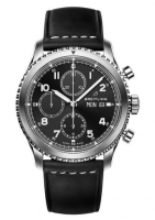 Copie Montre Breitling Navitimer 8 chronographe cadran noir bracelet en cuir A13314101B1X1