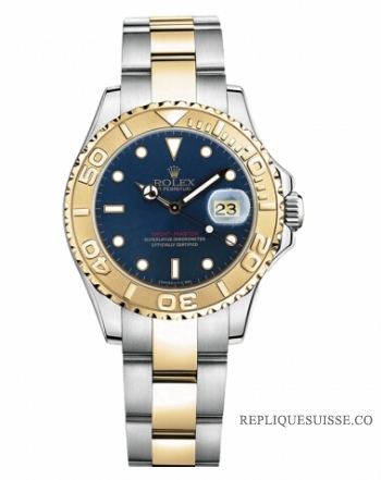 Rolex Yacht-Master Acier inoxydable Bleu cadran Dames 169623 B