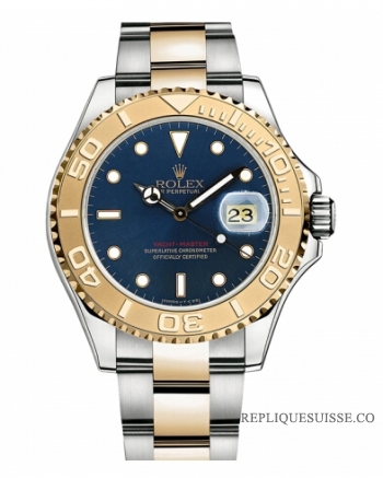 Rolex Yacht-Master Acier inoxydable et Or jaune Bleu cadran 16623 B