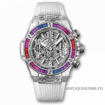 Copie Montre Hublot Big Bang Unico Galaxy Sapphire 45mm 411.JX.4803.RT.4098