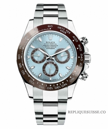 Réplique Cadran bleu Rolex Daytona Platinum Ice 116506 IB