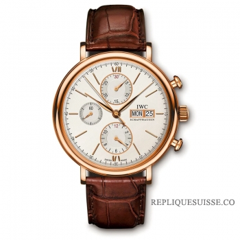 IWC Portofino Chronographe Rose Or Ref. IW391021 Montre Réplique