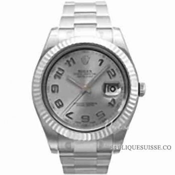 Rolex Datejust II Silver Arabic Dial 116334SAO Montre Réplique [20141223009]
