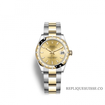 Rolex Datejust 31 Oystersteel or jaune 18 ct M278343RBR-0013 Cadran couleur champagne