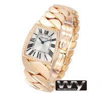 Cartier Dona Diamants Rose Or Dames WE60060I Montre Réplique