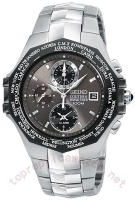 Seiko Coutura Chronographe acier noir Hommes SPL001 Montre Réplique