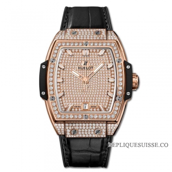 Réplique Hublot Spirit Of Big Bang King Gold Full Pave