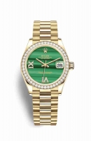 Copie Montre Rolex Datejust 31 or jaune 18 carats 278288RBR Malachite diamants ensemble Cadran m278288rbr-0004