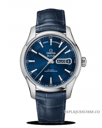 Réplique Omega De Ville Hour Vision Chronometre mactre coaxial Calendrier annuel 41mm 433.33.41.22.03.001