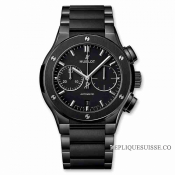 Copie Montre Hublot Classic Fusion Chronograph Black Magic Bracelet 45mm 520.CM.1170.CM