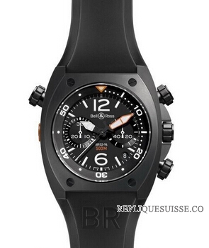 Bell & Ross BR02-94 Carbon Automatique-Chronographe Montre Réplique