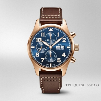 Réplique IWC Pilots Chronographe Edition Le Petit Prince Cadran Bleu Automatique IW377721