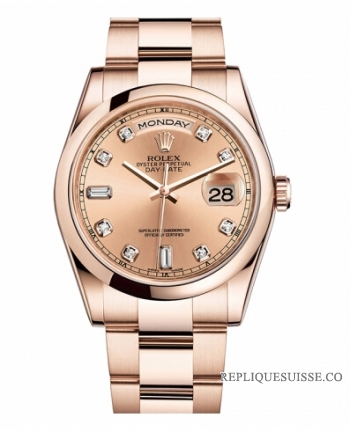 Rolex Day Date Rose Or Diamond cadran 118205 CHDO