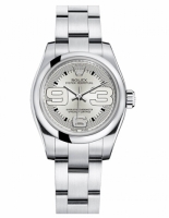 Rolex Oyster Perpetual No Date Acier inoxydable Silver cadran Dames 176200 SMAO