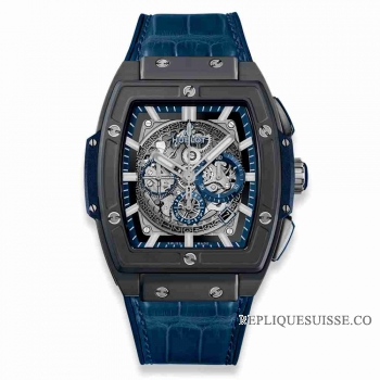 Copie Montre Hublot Spirit Of Big Bang Ceramique Bleu 45mm 601.CI.7170.LR