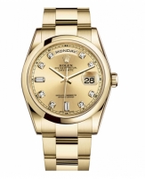 Rolex Day Date Or jaune Champagne cadran 118208 CHDO