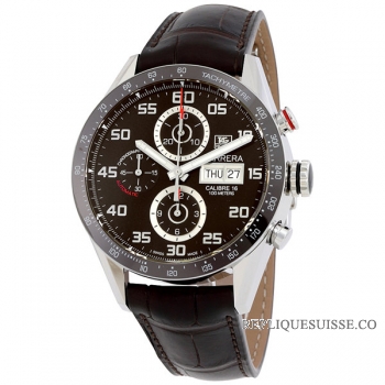 TAG Heuer Réplique Carrera Day Date Automatique Chronographe 43mm CV2A1S.FC6236