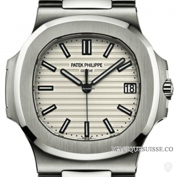 Patek Philippe Nautilus Cadran Blanc Argente Acier Inoxydable 5711-1A-011 Montres Copie