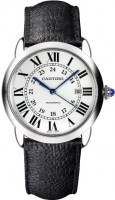 WSRN0022 de Cartier Ronde Solo cadran automatique en opaline argentee automatique pour hommes Montres Copie