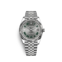 Rolex Datejust 41 Oystersteel or blanc 18 ct M126334-0022 cadran ardoise