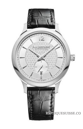 Copie Montre Chopard L.U.C XPS 1860 Officier Or Blanc 18K Hommes 161242-1001