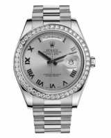 Réplique Rolex Day Date II President Blanc or and Diamonds Rhodium cadran 218349 RRP