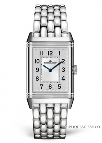 Copie Montre Jaeger-LeCoultre Reverso Classic Medium Acier inoxydable/Argent/Bracelet 2538120