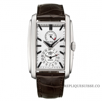 Patek Philippe Gondolo Argent Cadran Blanc Or Blanc 18K 5200G-010 Montres Copie