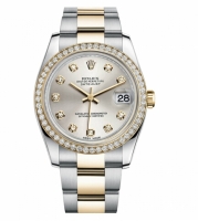 Réplique Rolex Datejust en acier et or jaune d'or cadran argent 116243 SDO