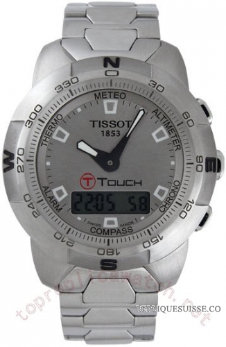 Tissot T-Touch acier Analog-Digital Multifunction Silver Hommes Montre Réplique