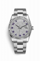 Copie Montre Rolex Day-Date 36 Or blanc 18 ct 118239 Cadran pave de diamants m118239-0311