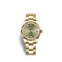 Rolex Datejust 31 or jaune 18 ct M278278-0029 Vert olive sertie de diamants Cadran