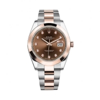 Réplique Rolex Datejust 41mm 126301 acier de diamante et acier 18K Or rose Montre