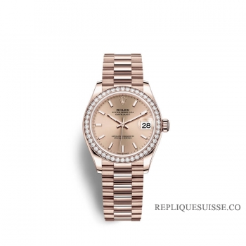 Rolex Datejust 31 or Everose 18 ct M278285RBR-0018 Rose Cadran couleur