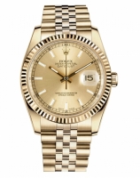 Réplique Rolex Datejust 36mm or jaune 18 carats Champagne Dial 116238 CHSJ