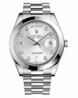 Réplique Rolex Day Date II President Platinum argent cadran 218206 SDP Mo 218206 SDP