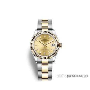 Rolex Datejust 31 Oystersteel or jaune 18 ct M278273-0013 Cadran couleur champagne