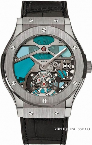 Hublot Classic Fusion Tourbillon Titanium Bleu Vitrail. 502.NX.0003.LR