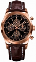 Breitling Transocean Chronographe QP brun Strap avec Tang Buckle Montre Réplique